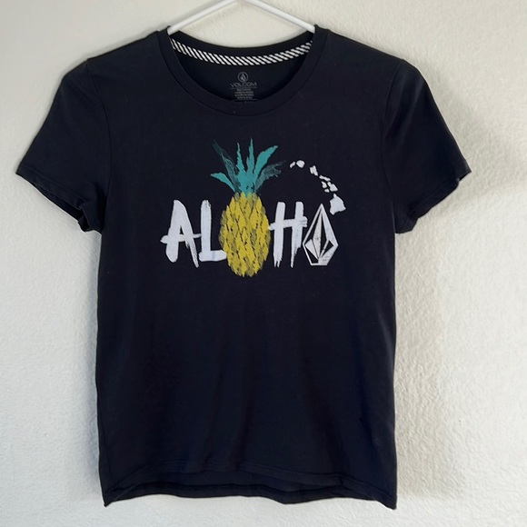 Volcom Tops - Volcom Black Aloha T Shirt XS (0/2)
